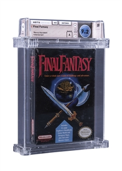 1990 NES Nintendo (USA) "Final Fantasy" Oval SOQ R Sealed Video Game - WATA 9.2/A